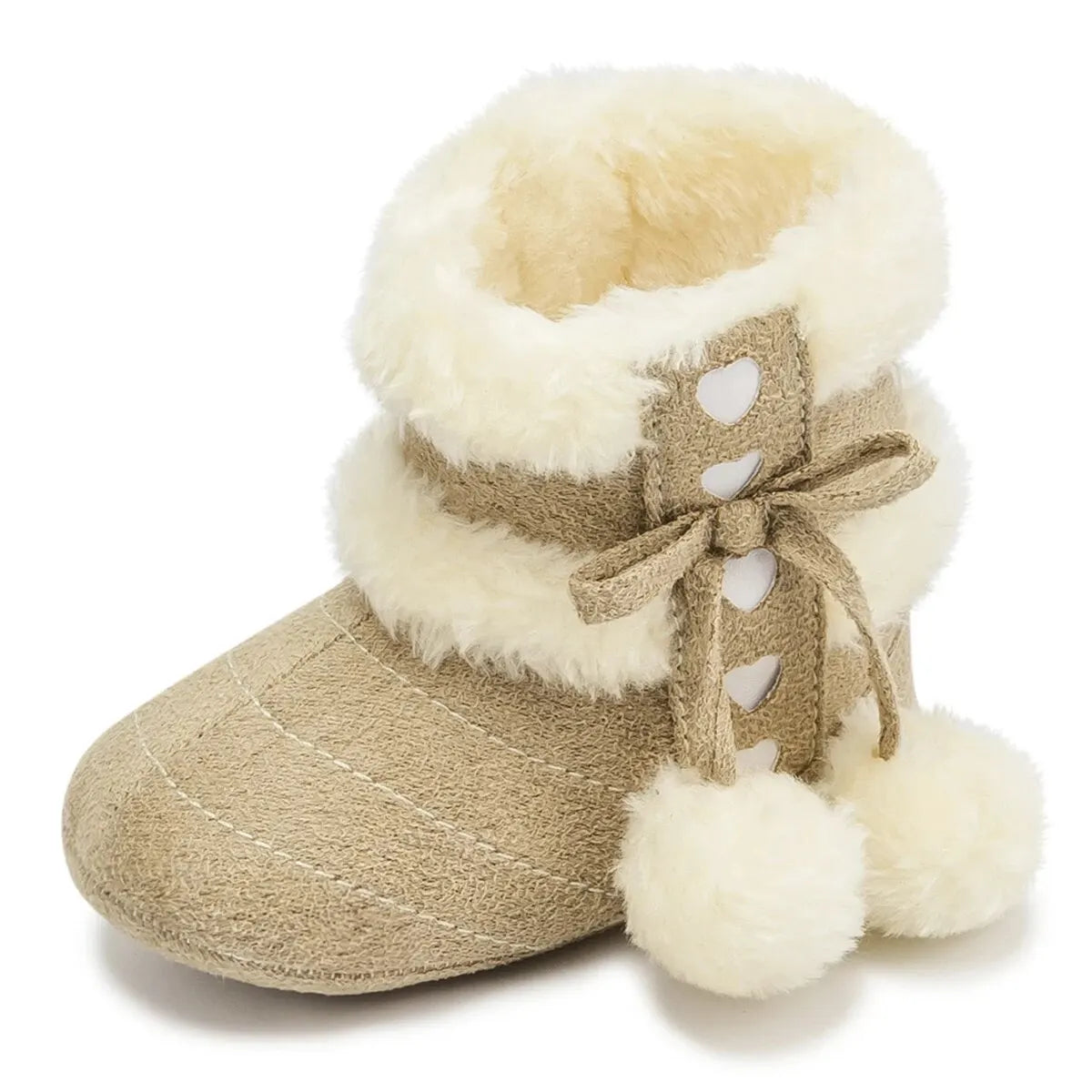 Pompom Design Warm Snow Boots in 4-Colors for Infants childrensterritory