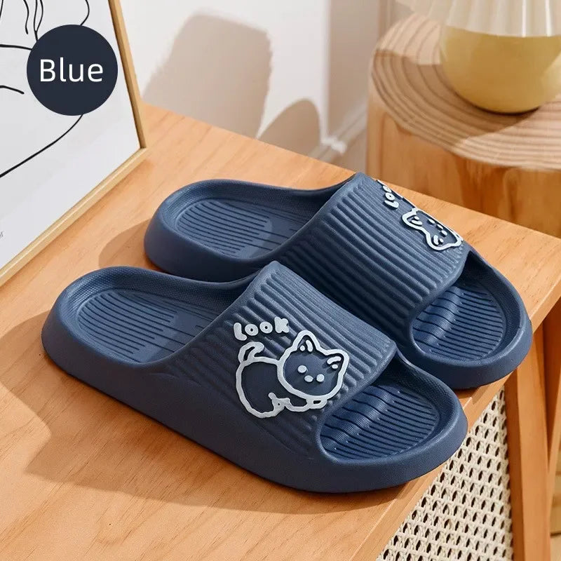 EVA Flat Heel Cat Print Comfortable Women&