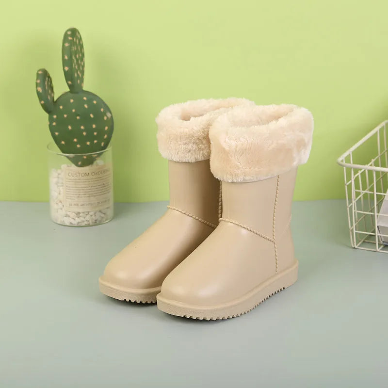 Kids Waterproof Winter Rain/Snow Boots with Fleece Inside childrensterritory