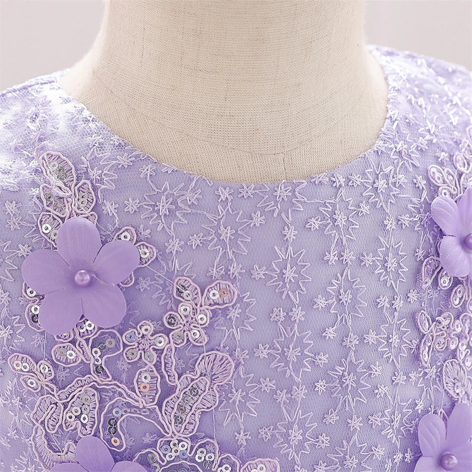 Baby Girl Lace Embroidered Formal Occasion Gowns childrensterritory