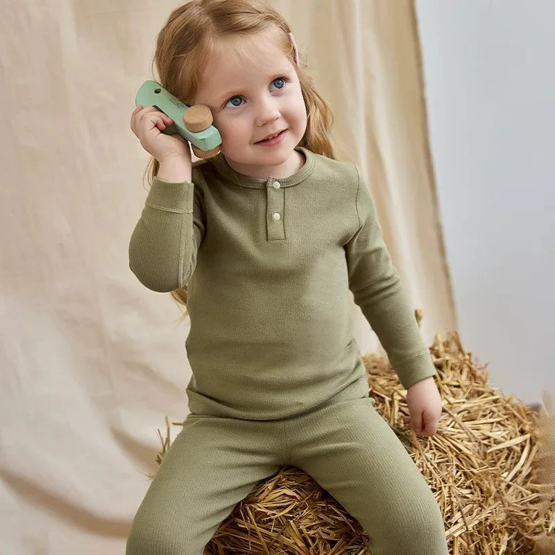 Long-Sleeved Soft Autumn Clothing Set For Kids childrensterritory
