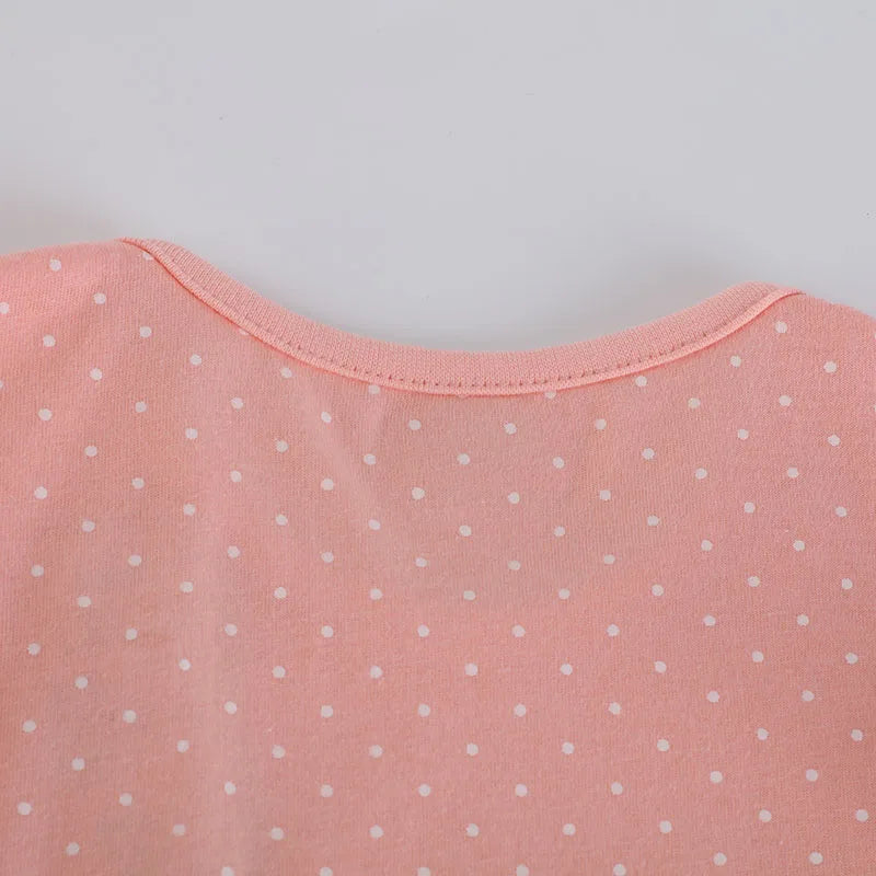 Cartoon Rabbit Embroidery Little Girls Cotton Tops for Summer childrensterritory