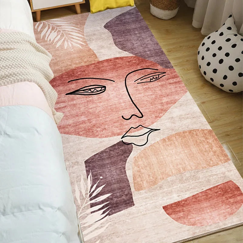 Cute Cartoon Girly Large Area Rugs for Kids Bedroom, Living Room