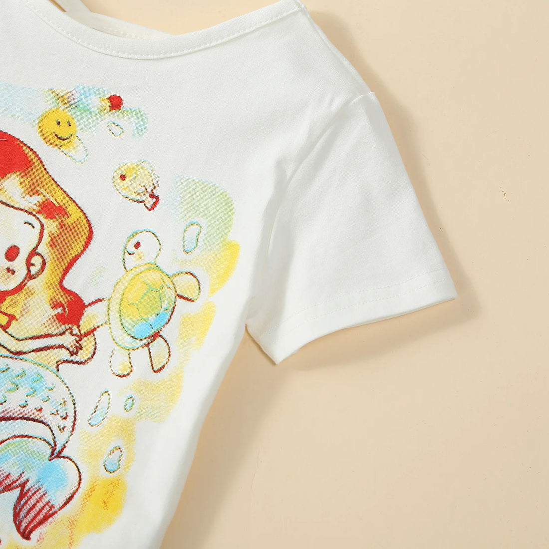 Baby/Kids Girls Cartoon Mermaid Top and Sequined Fishtail Skirt Set childrensterritory
