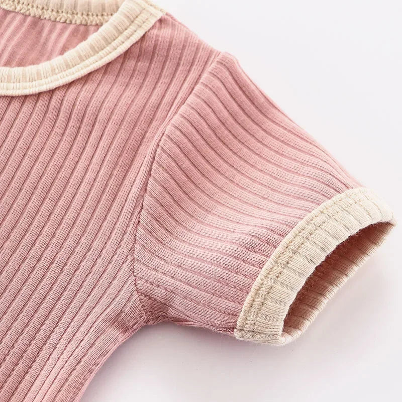 Short Sleeve Baby Unisex Cotton Romper