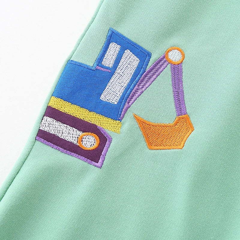 Cartoon Embroidery Print Boys Sweatpants For Summer