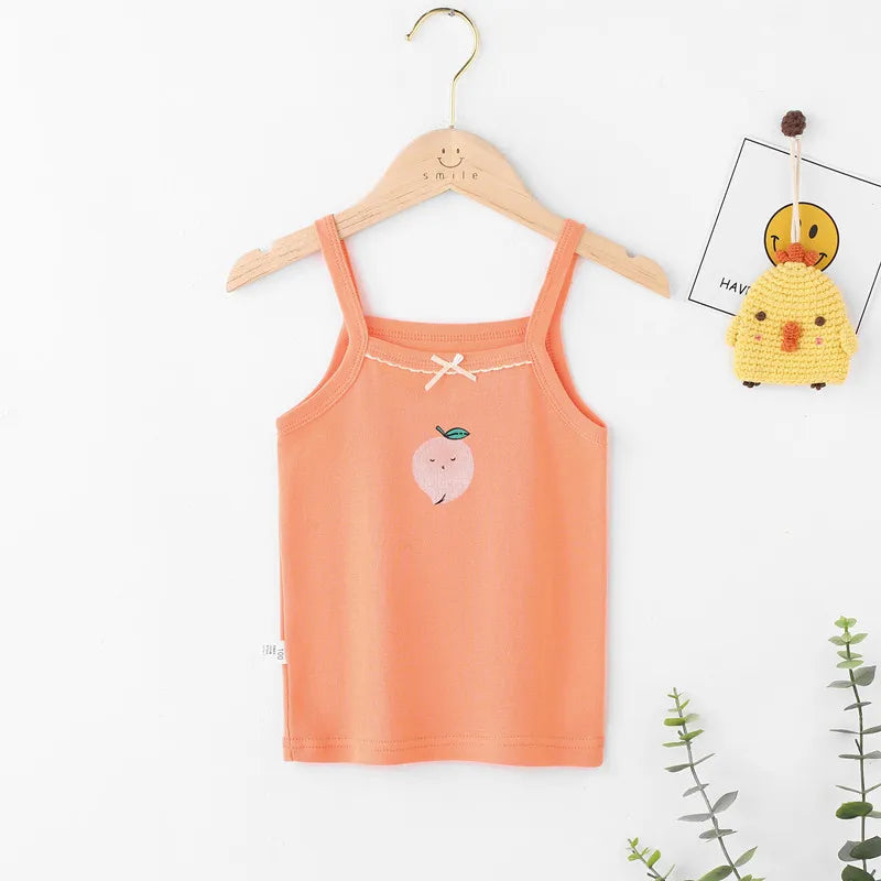 Kids Cotton Multiple Styles Camisole Vests For Summer childrensterritory