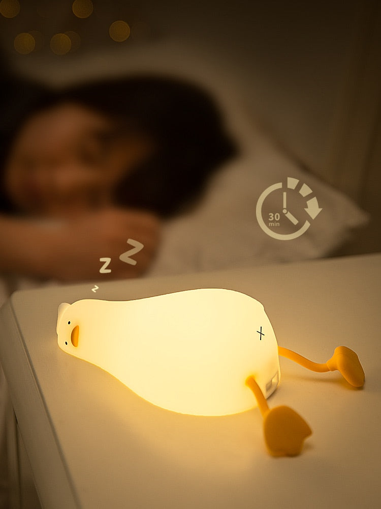 Rechargeable Lying Flat Duck LED Night Light for Kids&
