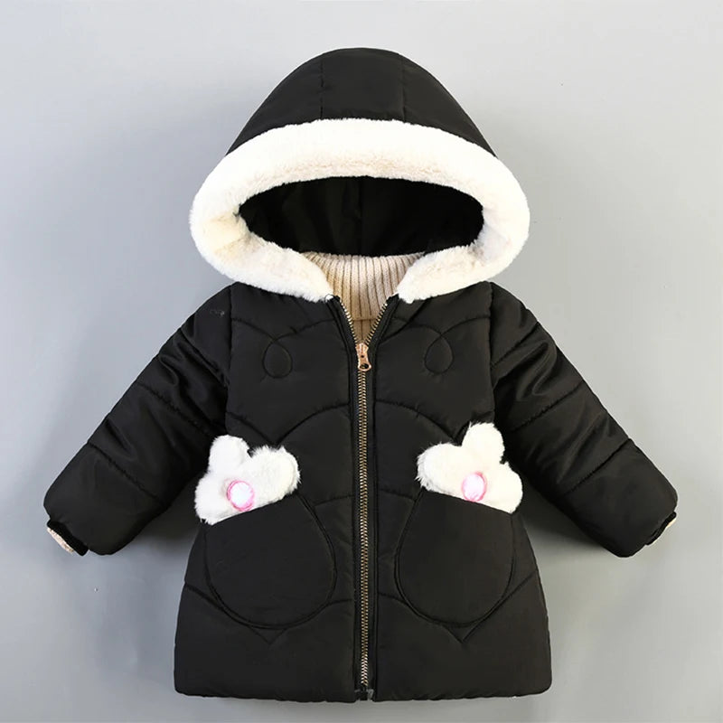 Kids Girls Warm Hooded Winter Jacket/Coat