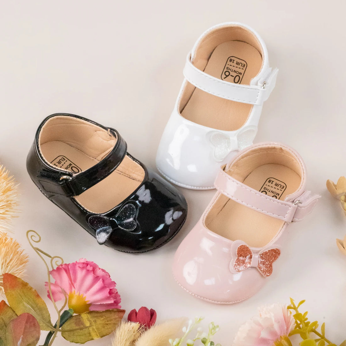 PU Anti-Slip Baby Girls Princess First Walker Shoes childrensterritory
