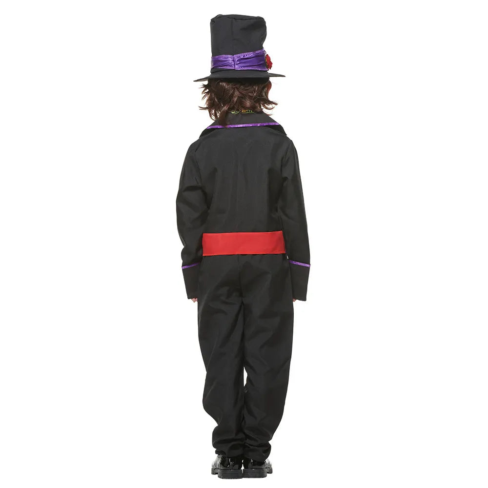 Kids Skeleton Roses Clothing Suit with Hat Scary Style childrensterritory