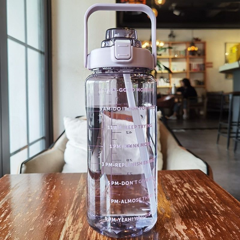 2000ml Large Capacity Sports Water Bottle with Straw childrensterritory