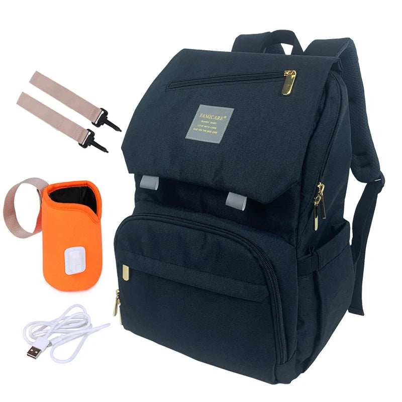 Waterproof Maternity Backpack with USB, Rechargeable Holder