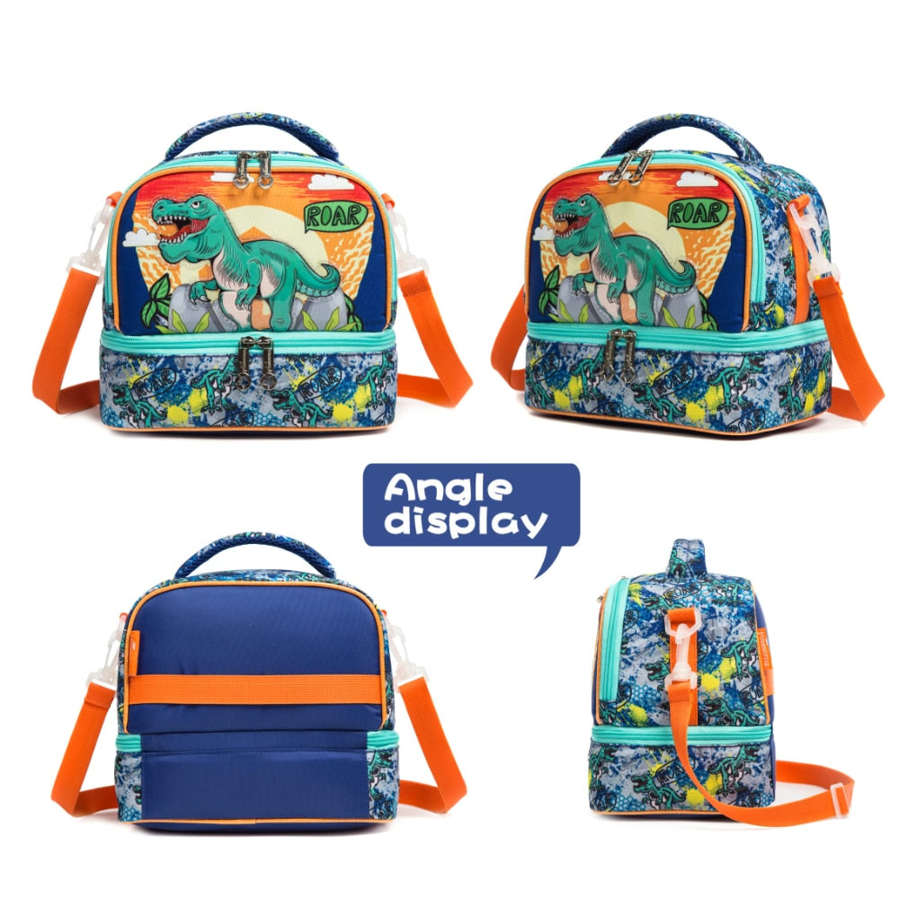 Waterproof Kids Dinosaur Unicorn Insulated Lunch Bag childrensterritory