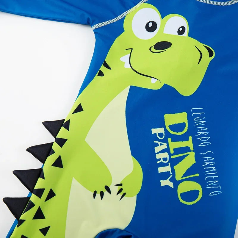 Baby/Kids Boys One Piece Shark Print Swimwear with Hat