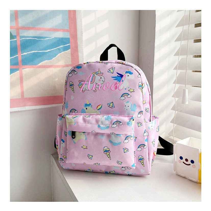 Personalized Embroidered Kids Cartoon Travel Backpack Daypack childrensterritory