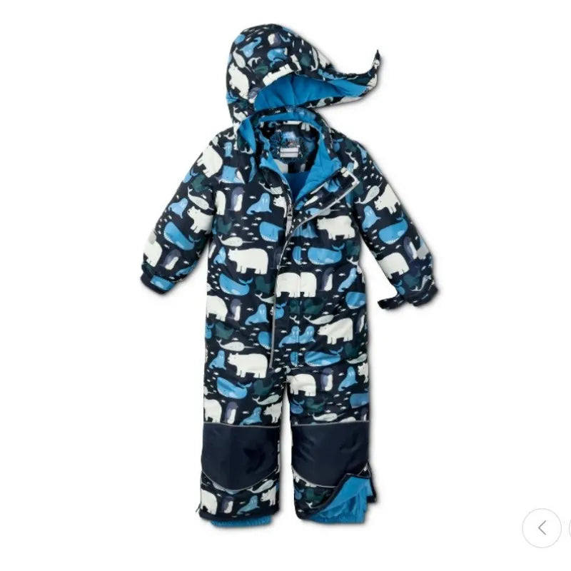 -30 One-piece Waterproof Toddler Ski Suit with Wool Clip childrensterritory