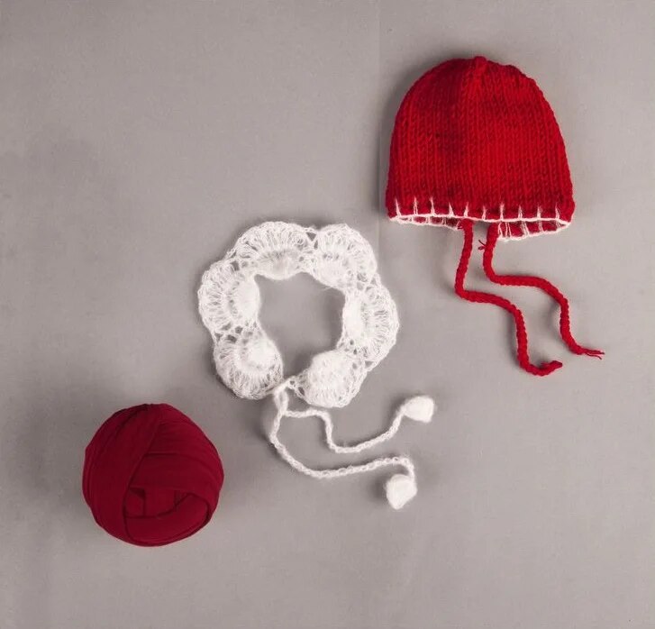 Newborn Christmas Hat and Blanket Wraps Photo Props childrensterritory