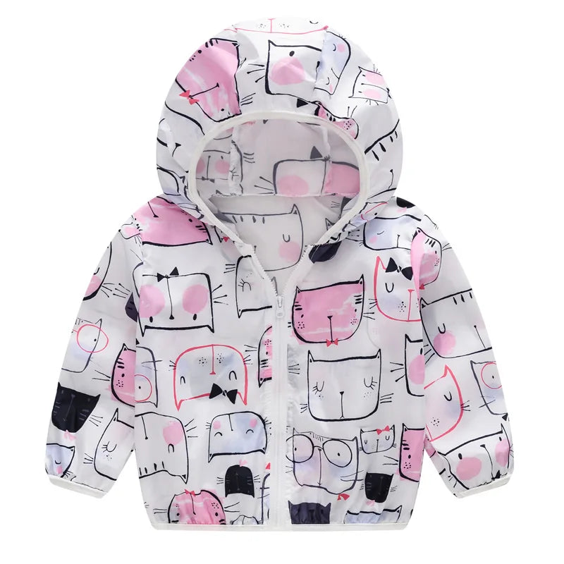 Toddler Girl Boy Hooded Sunscreen Outwear/Jacket childrensterritory