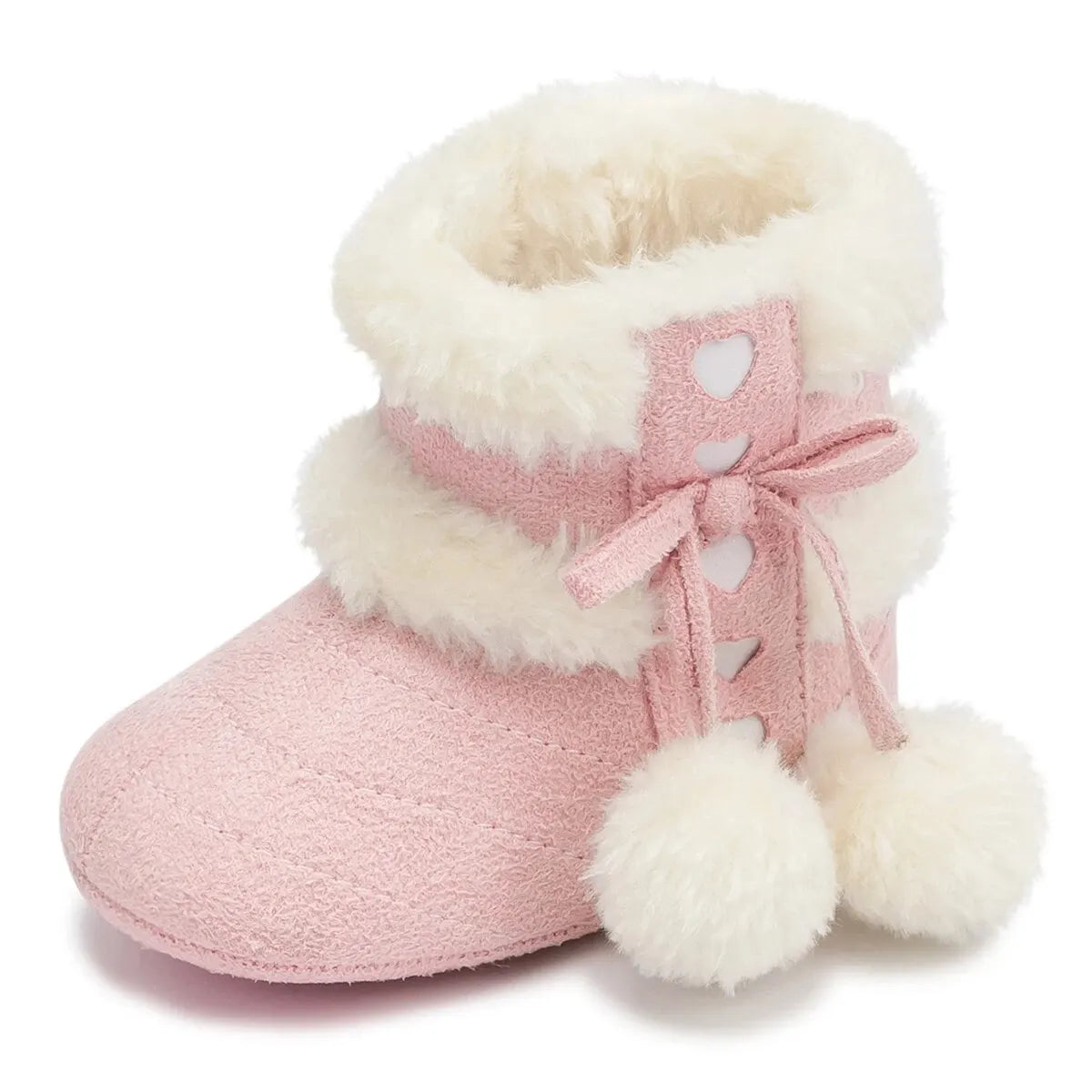 Pompom Design Warm Snow Boots in 4-Colors for Infants childrensterritory