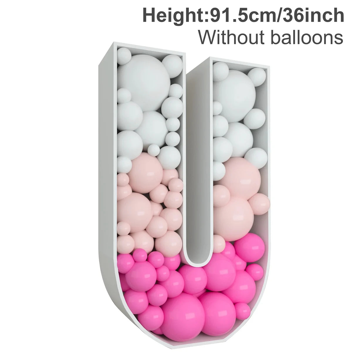 91.5CM Balloon Mosaic Letter Frame Box for Birthday, Baby Shower childrensterritory