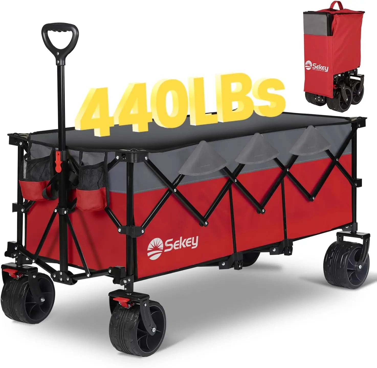 Garden Carts: 48"L Collapsible Folding Extended Wagon childrensterritory