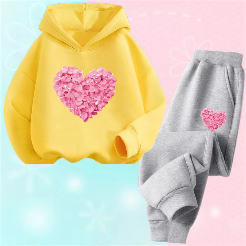 Girls 2 Pieces Casual Korean Style Sports Suits for Spring childrensterritory