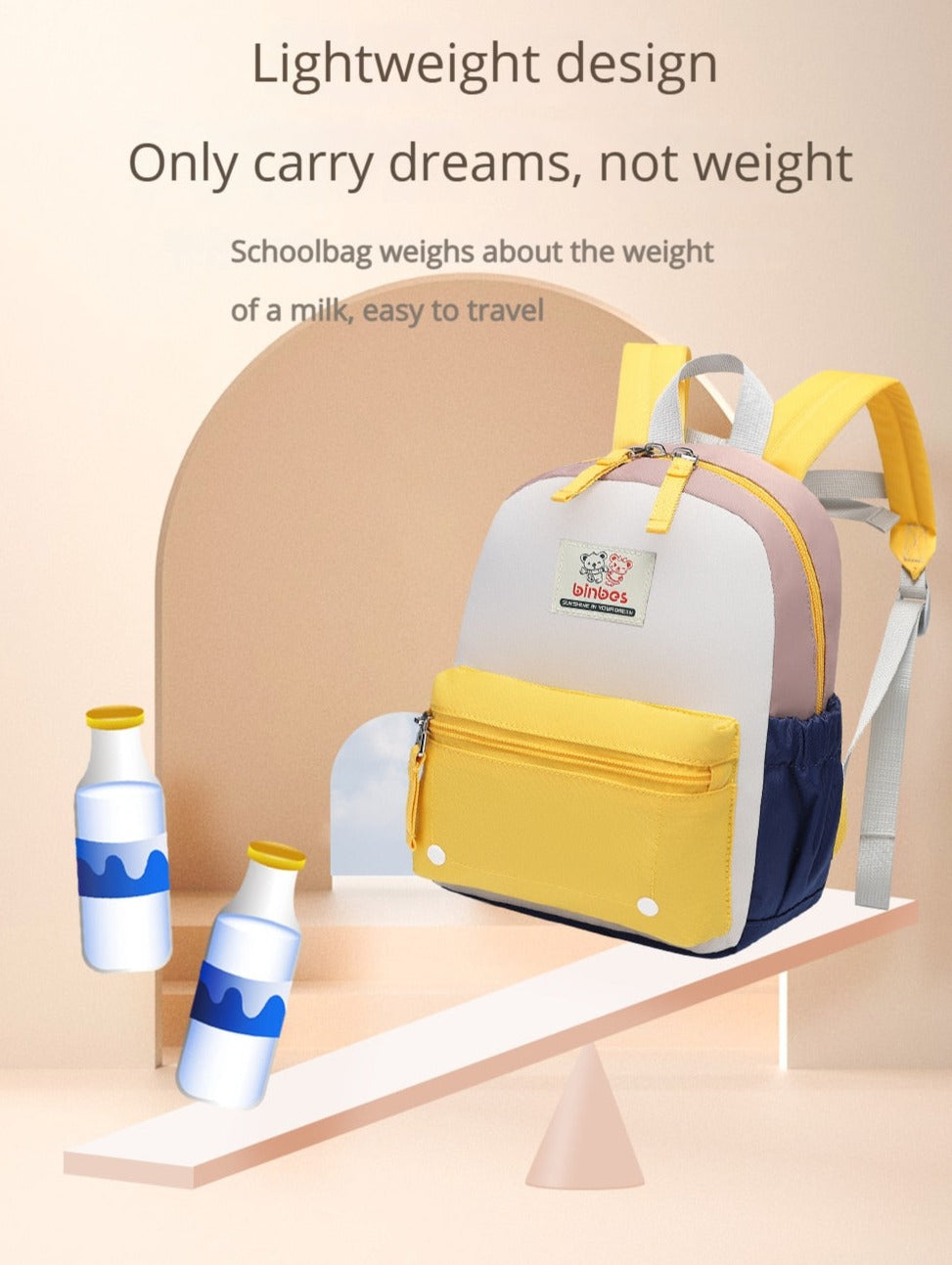 Lightweight Small School Bag With Chest Buckle For Kids Boys Girls childrensterritory