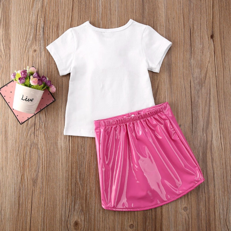 Kids Girl 2 Piece Floral Print Summer Fashion Outfits childrensterritory