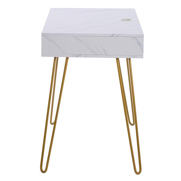 103x55x80cm Marble Computer/Study Table W/ Iron Foot childrensterritory
