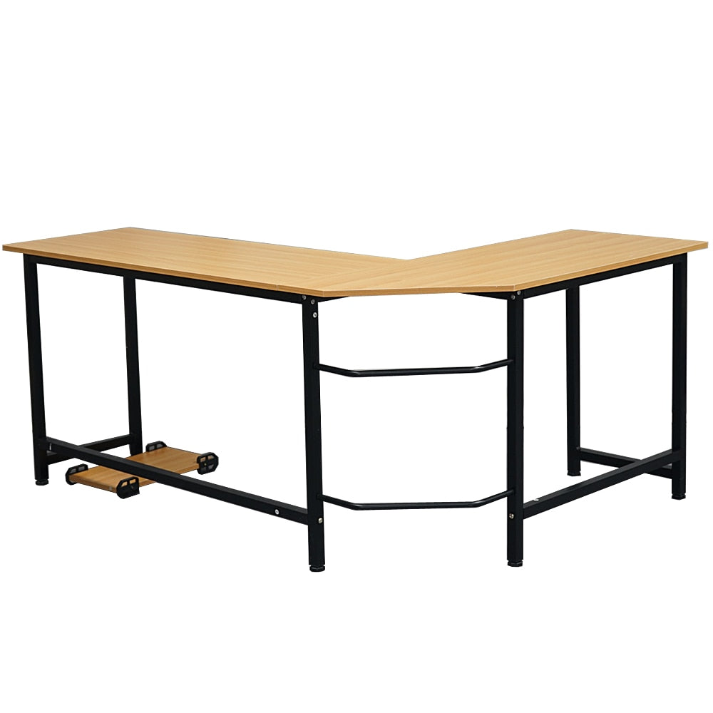 168 x 120 x 72cm L-Shaped Computer Desk W/ Free CPU Stand childrensterritory