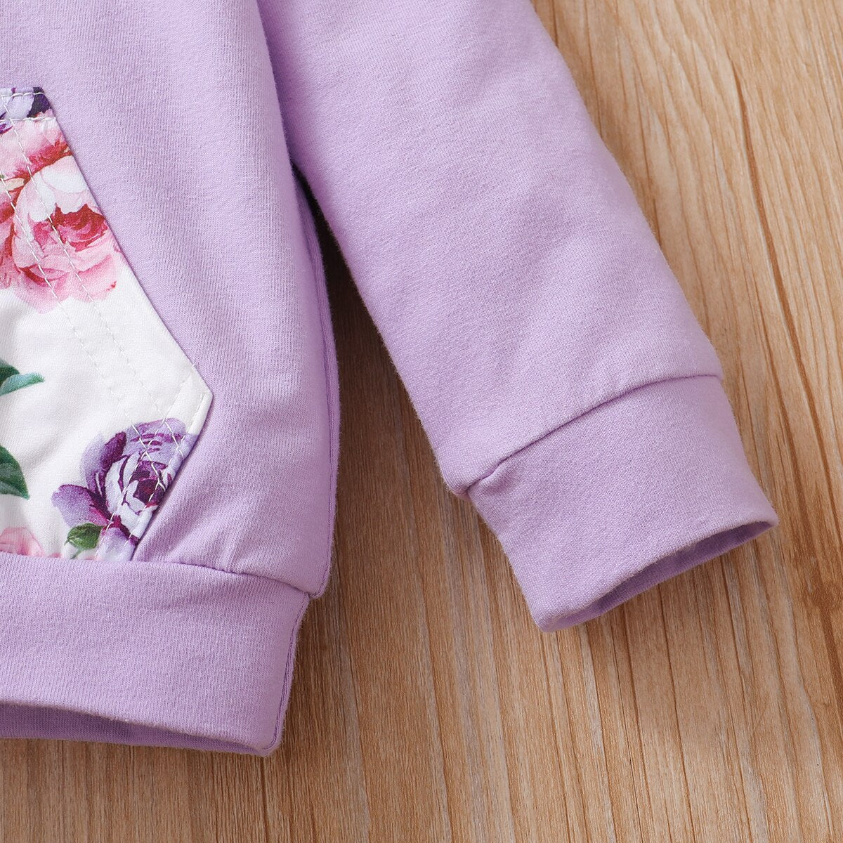 3 Piece Infant Girls Floral Hooded Clothes Set childrensterritory