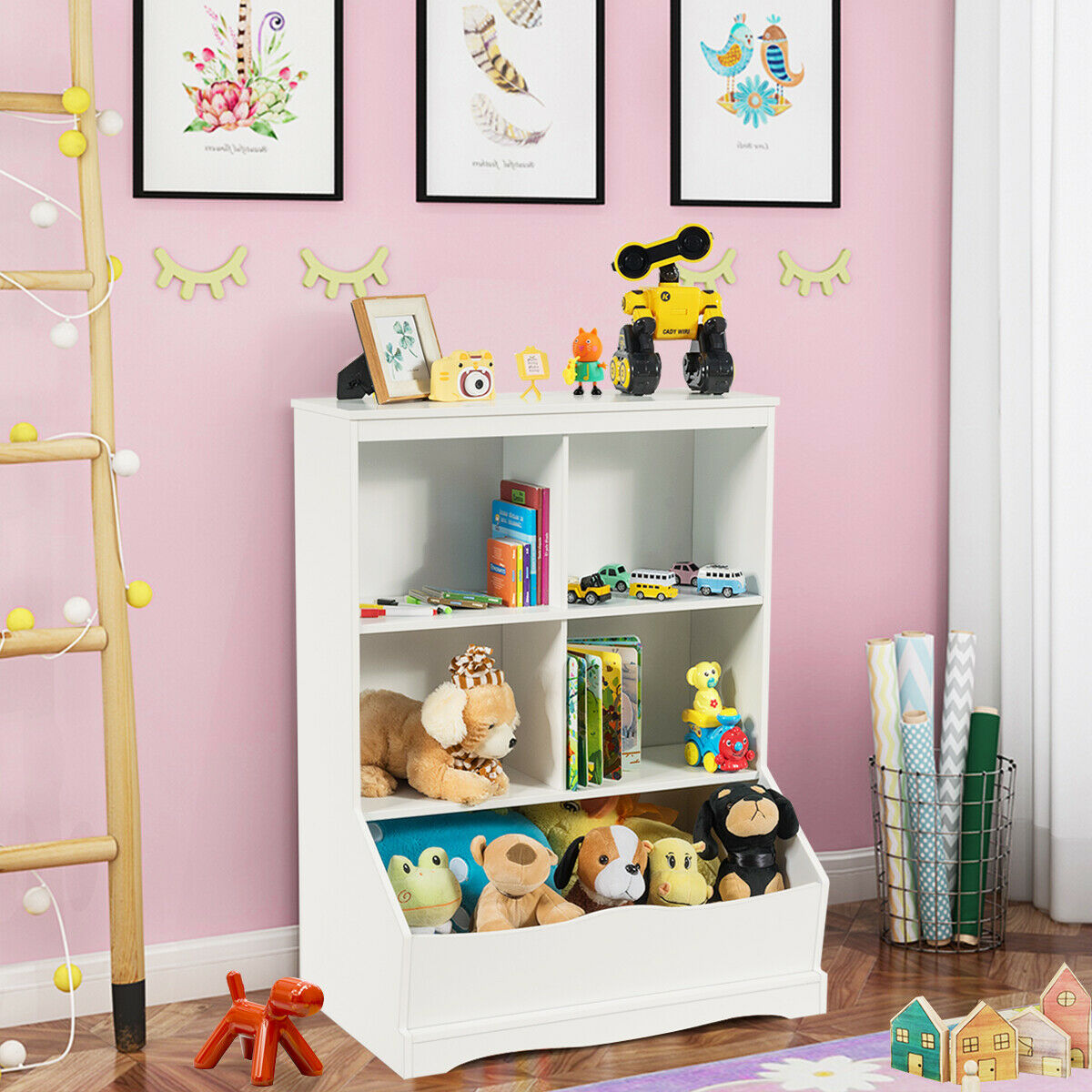 3-Tier Kids Multi-Functional Storage Cabinet childrensterritory