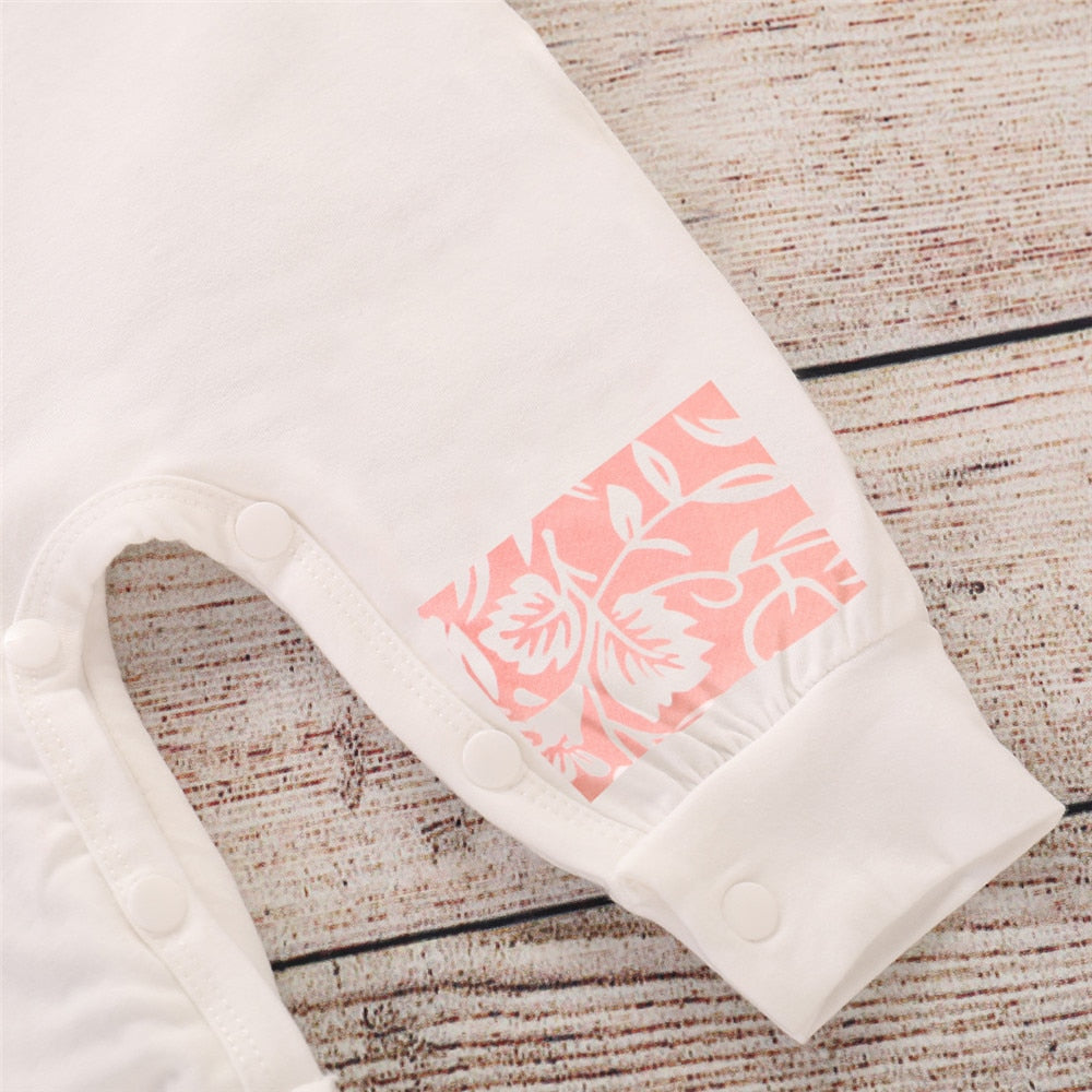3Pcs Newborn Baby Girl Bodysuit +Hat +Headband Set childrensterritory