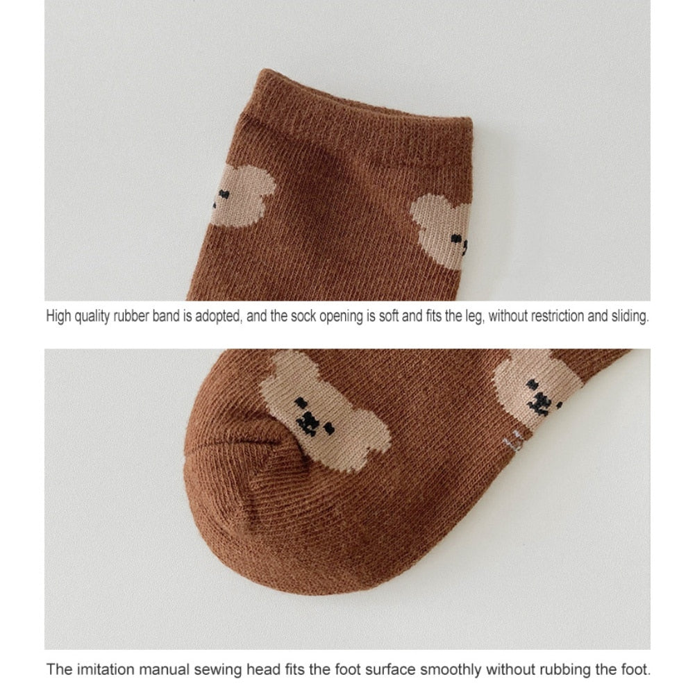 5 Pairs/lot Cotton Boys Girls Soft Socks for1-12 Years childrensterritory