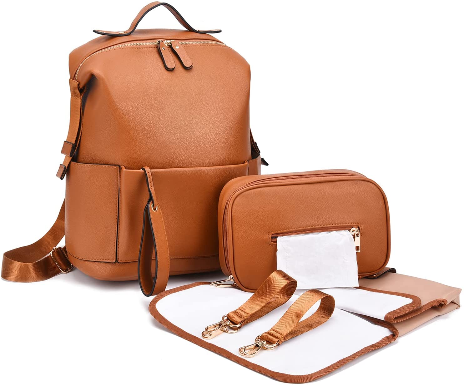 7-in-1 Baby Large Capacity Diaper Bag with Changing Pad childrensterritory