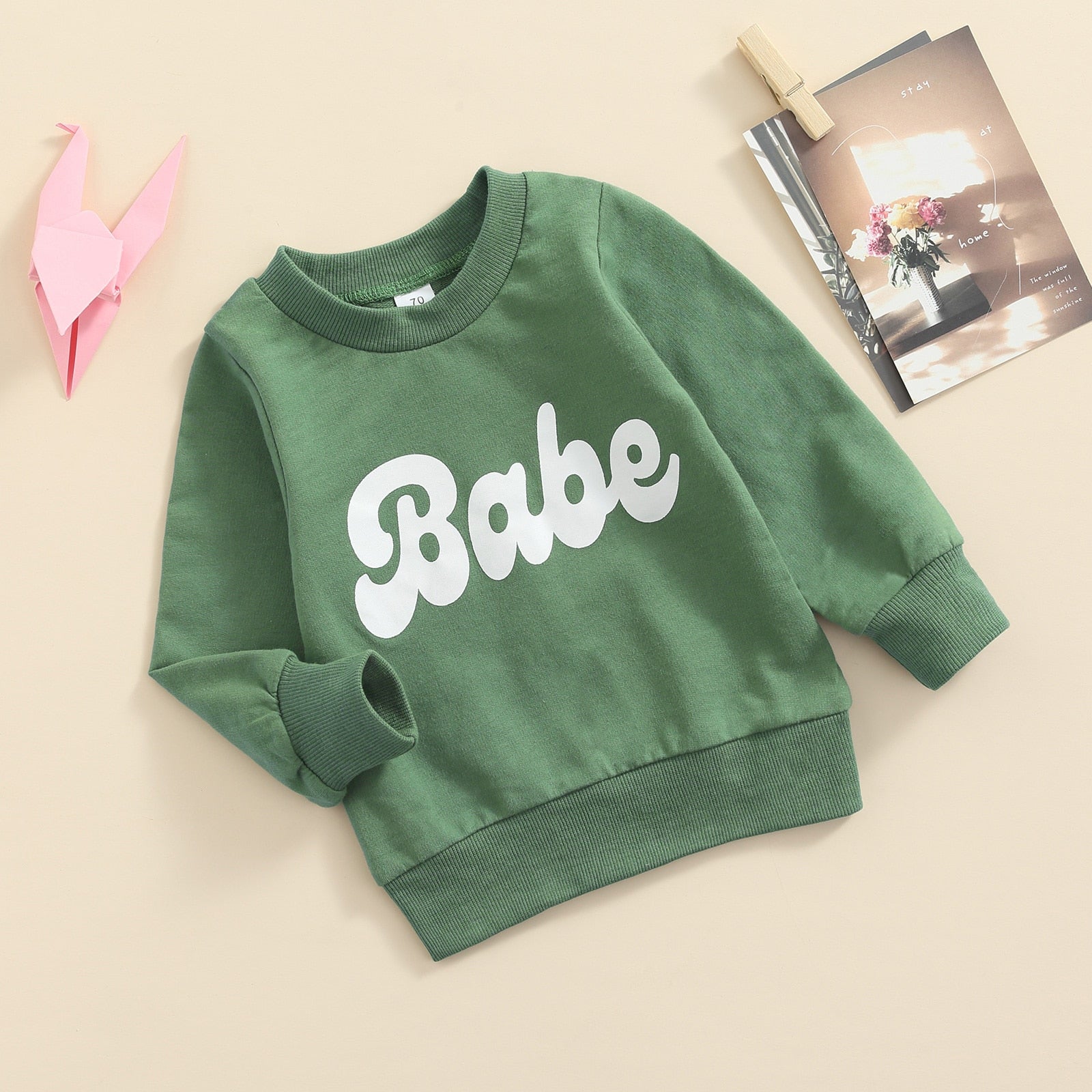 Baby Boy Girl Round Neck Long Sleeve Top childrensterritory