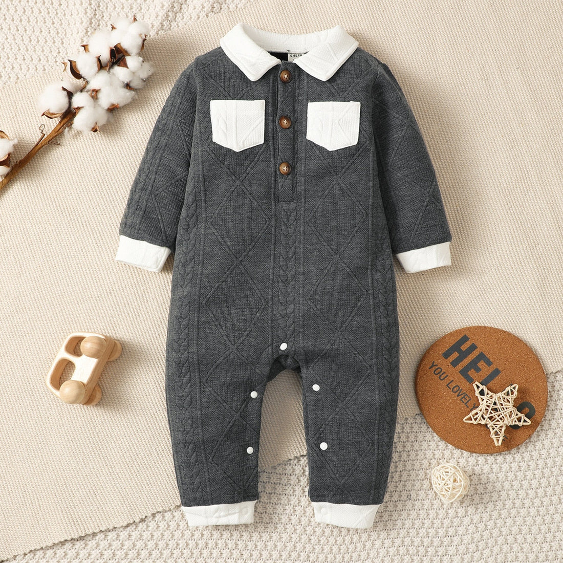 Baby Boy White Lapel Gentleman&