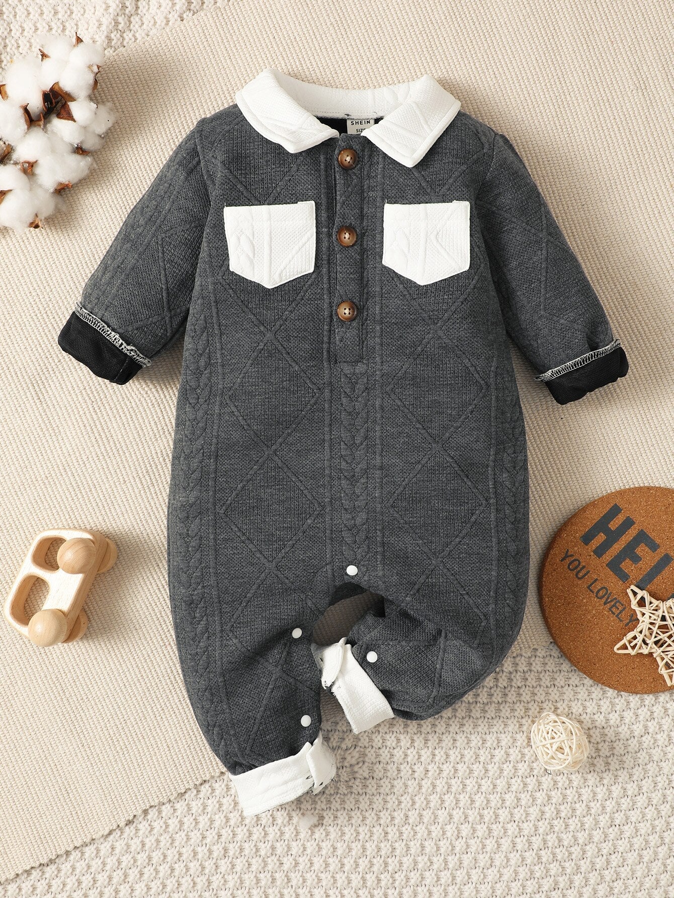 Baby Boy White Lapel Gentleman&