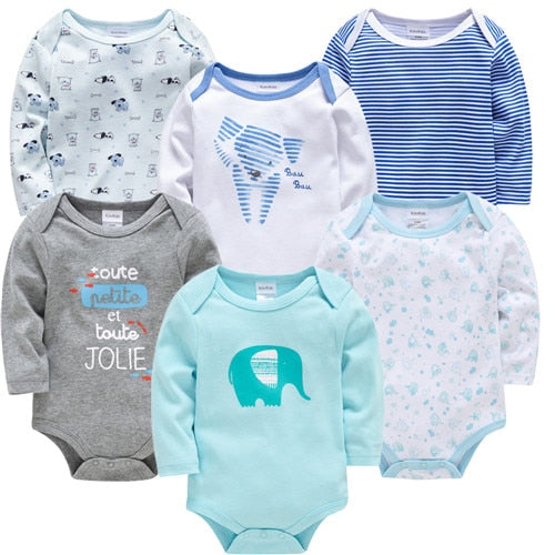 Baby Boys/Girls Long Sleeves Printed Bodysuits Set childrensterritory