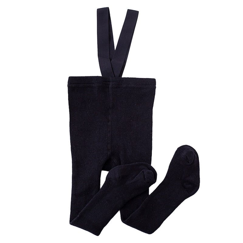 Baby Cotton High Waist Cross Straped Pantyhose/Leggings childrensterritory