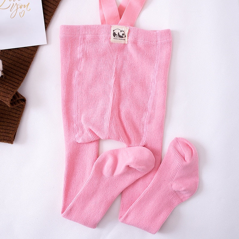 Baby Cotton High Waist Cross Straped Pantyhose/Leggings childrensterritory