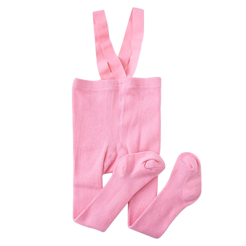 Baby Cotton High Waist Cross Straped Pantyhose/Leggings childrensterritory