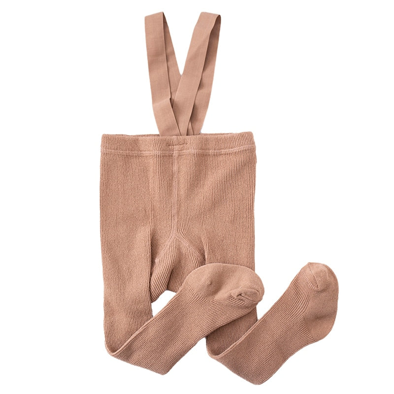 Baby Cotton High Waist Cross Straped Pantyhose/Leggings childrensterritory