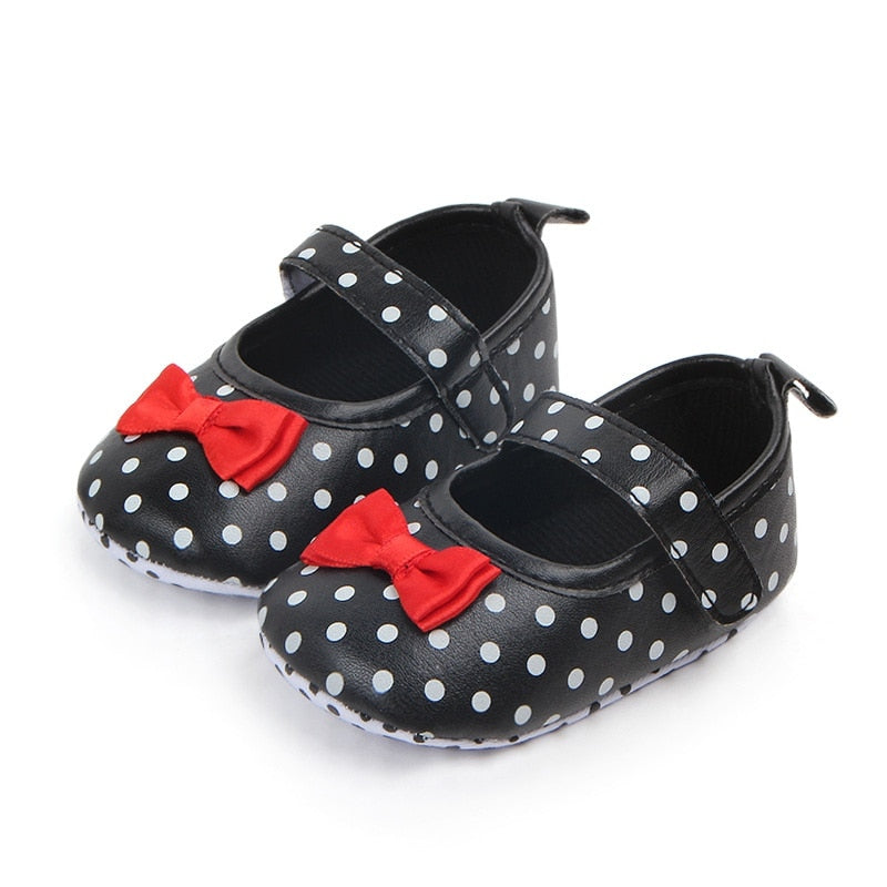 Baby Girl Anti-slip Polka Dot First Walkers/Shoes childrensterritory