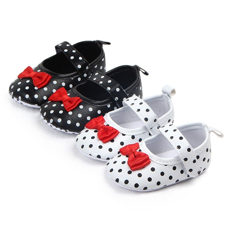 Baby Girl Anti-slip Polka Dot First Walkers/Shoes childrensterritory