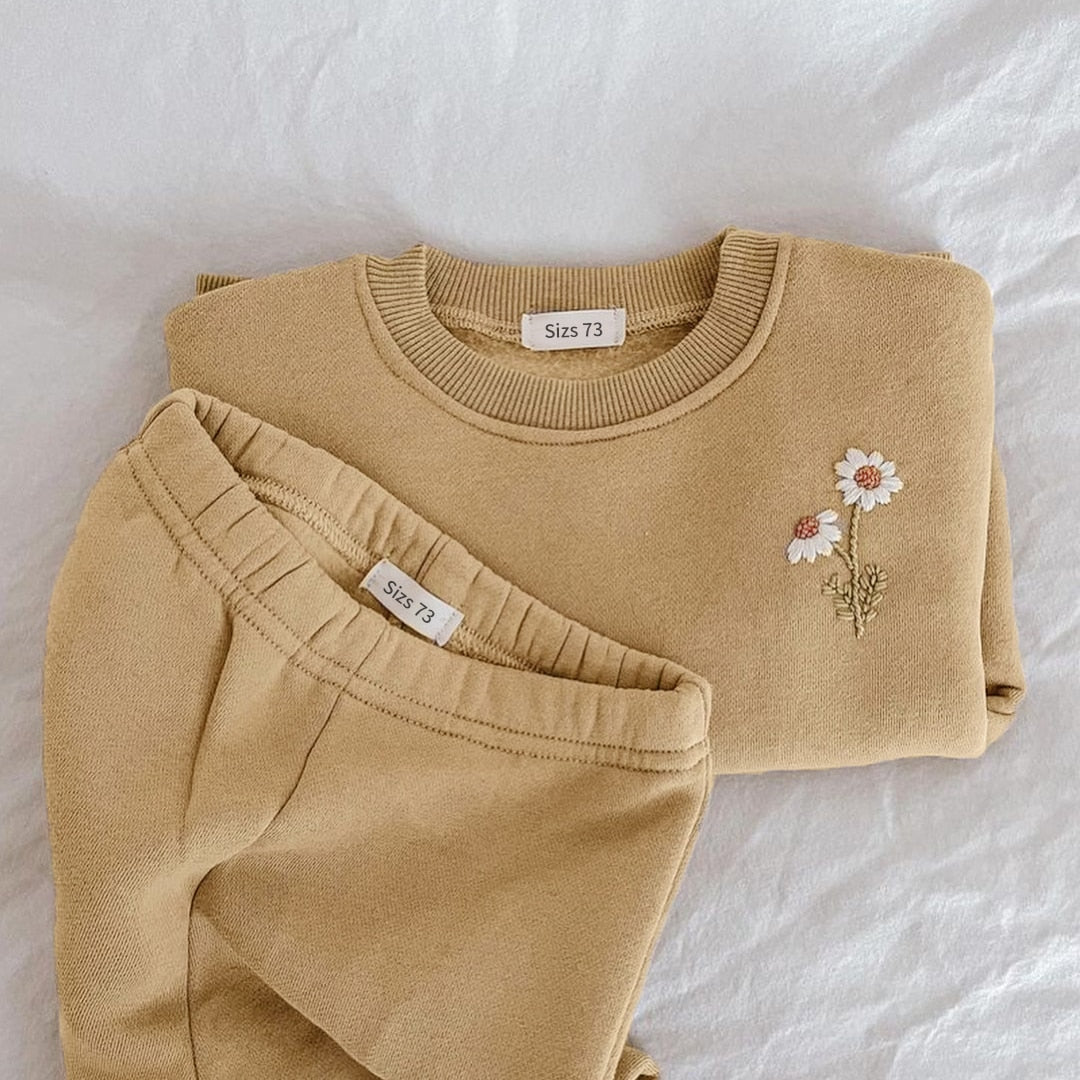 Baby Girls/Boys Fleece Sweatshirt+Jogger Pants Set childrensterritory