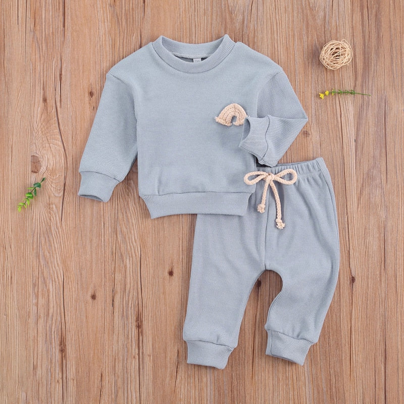 Baby Girls/Boys Solid Color Clothes Set childrensterritory