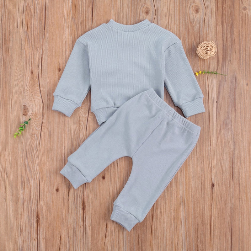 Baby Girls/Boys Solid Color Clothes Set childrensterritory