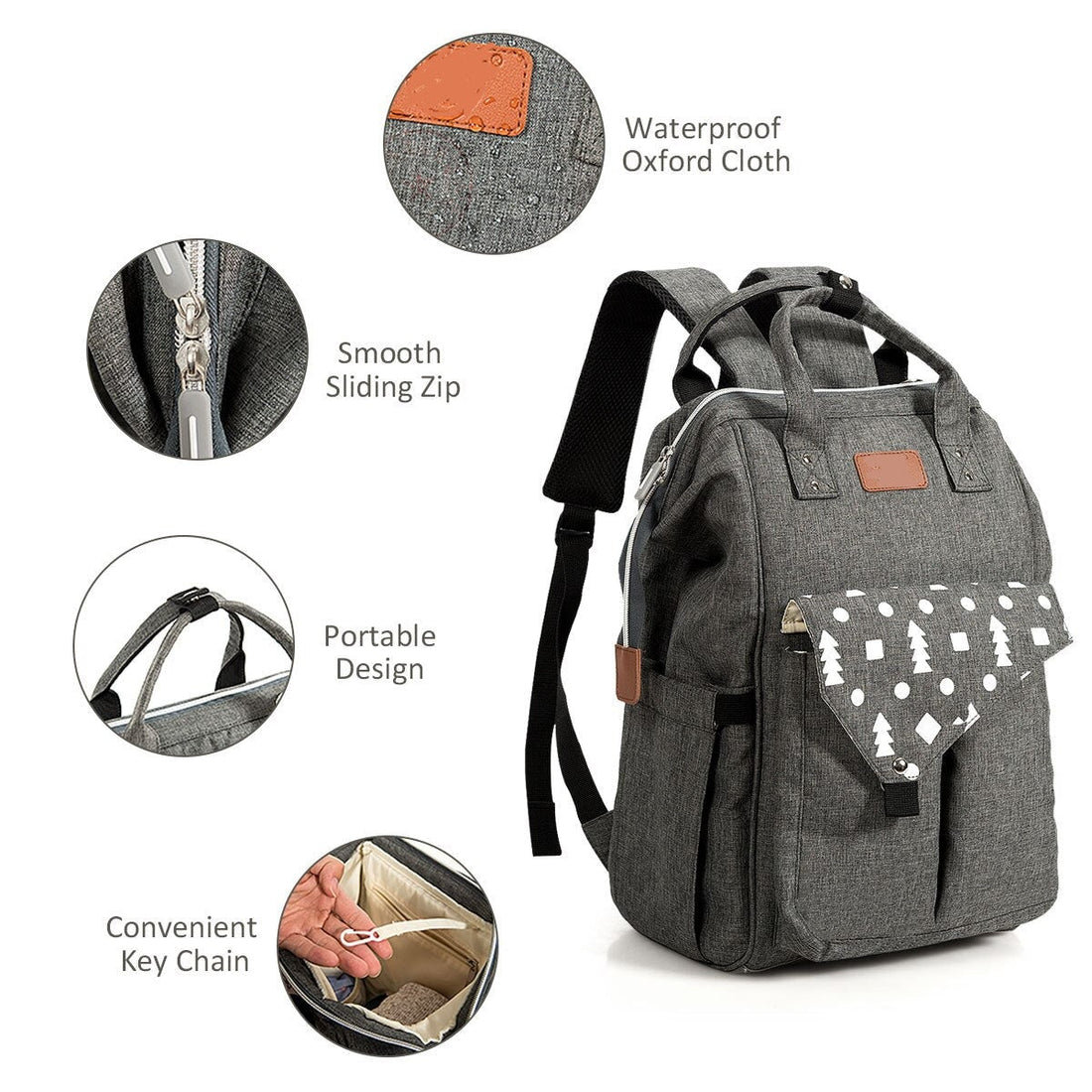 Baby Waterproof Diaper/Nappy Backpack w/USB Charging Port childrensterritory
